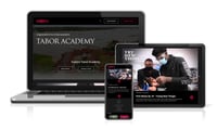 Tabor Academy TaborFlix site shown on laptop, tablet and phone Tabor Academy TaborFlix site shown on laptop, tablet and phone