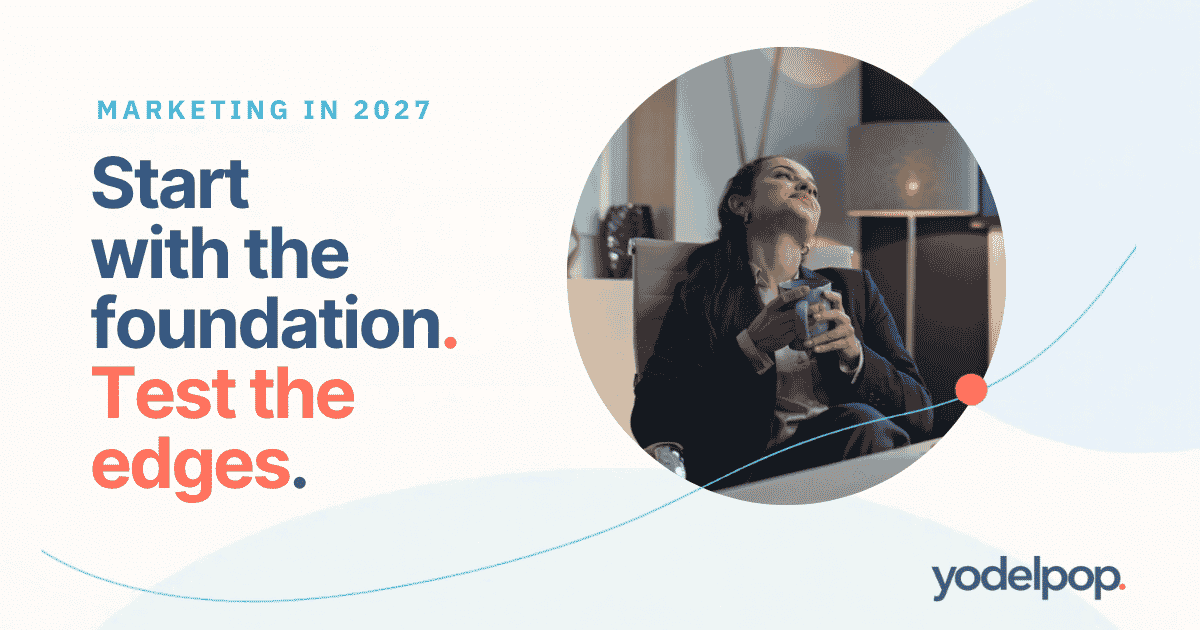 Marketing in 2027 How to Adapt Without Chasing Every New Trend, relaxed marketer enjoying coffee